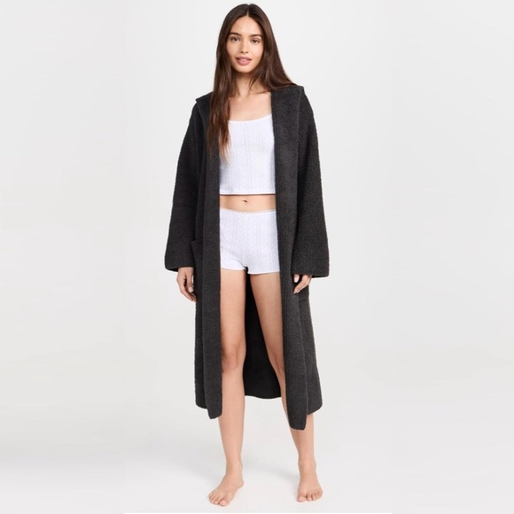 Barefoot Dreams Cozy Chic Ribbed Hooded Robe - Picture 1 of 11